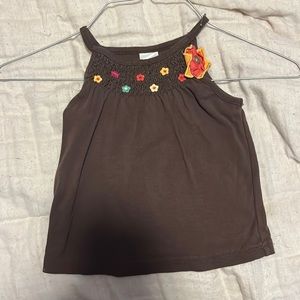 brown flower dress